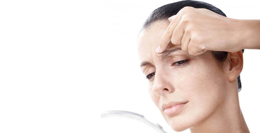 Get rid of the wrinkles between and above eyebrows