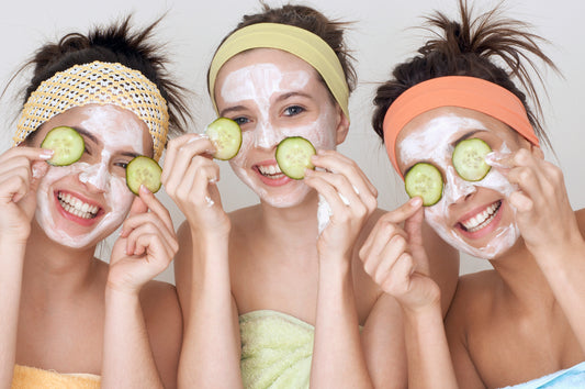 Natural face care with different kinds of cheese