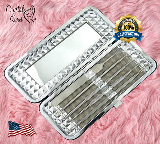Crystal Secret - Professional 5 Piece Set for Blackheads, Whiteheads & Acne Removal